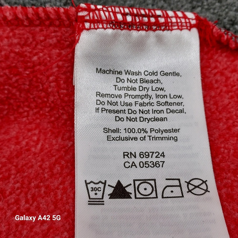 Columbia Sportswear Quarter Zip Fleece Pullover Red Heathered Gray Size L - Picture 4 of 7